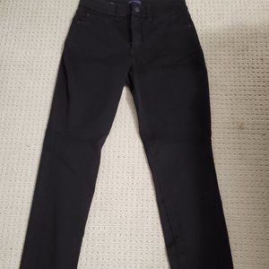 NYDJ Alina Legging Black Skinny Jean w Zipper & Button Closure Size 6 NEW!
